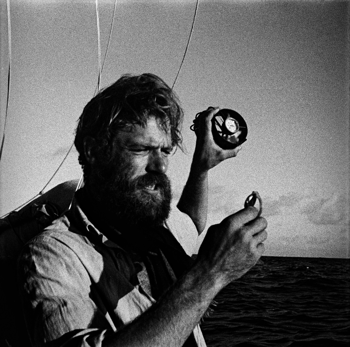 Thor Heyerdahl z zegarkiem KonTiKi