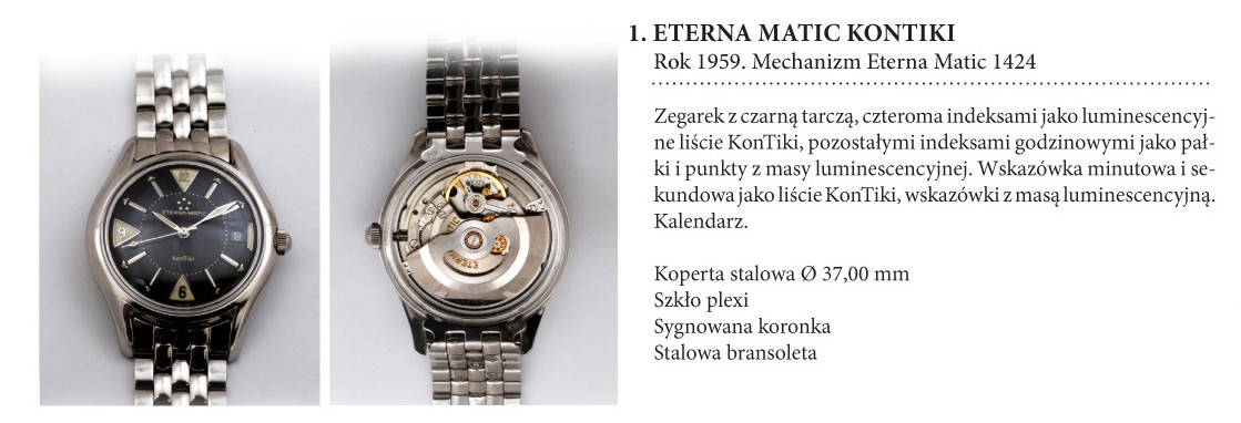 Zegarki Eterna Matic KonTiki 1424 na wystawie w salonie odCzasu doCzasu