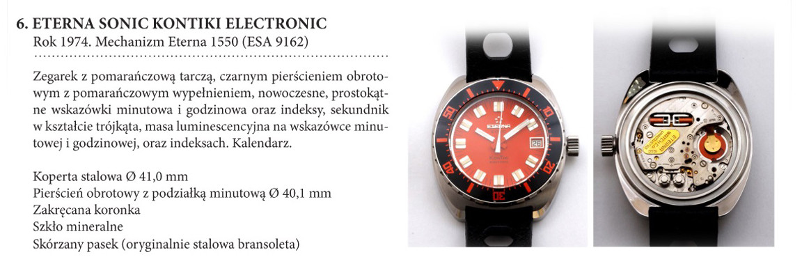 Zegarek Eterna Sonic KonTiki Electronic na wystawie w salonie odCzasu doCzasu