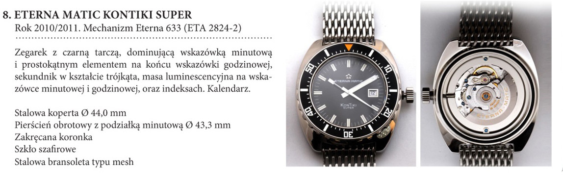 Zegarek Eterna Matic Super KonTiki 633 na wystawie w salonie odCzasu doCzasu