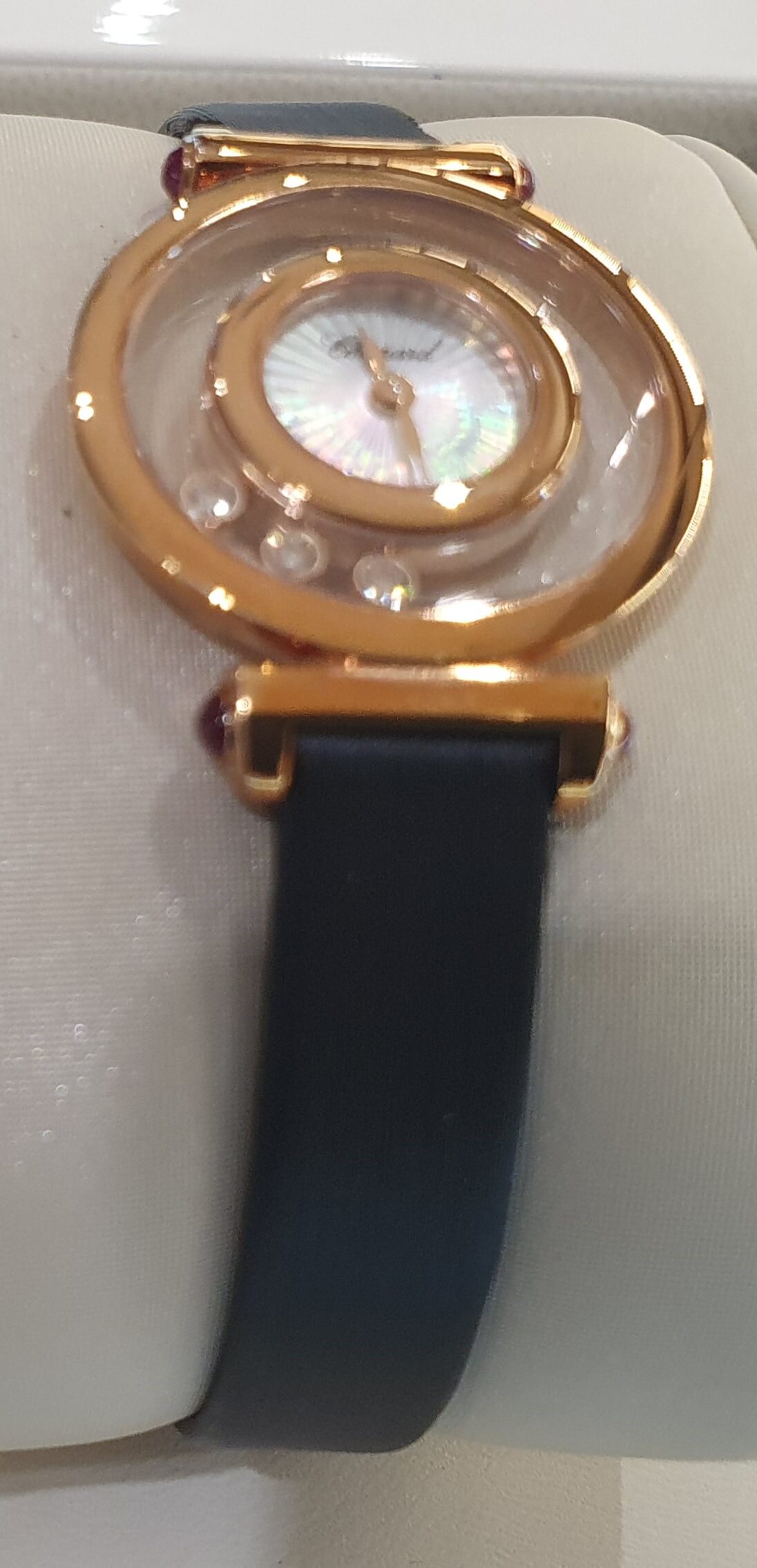 Chopard Happy Diamonds 204780-5201 - (pasek czarny!) - obrazek 2