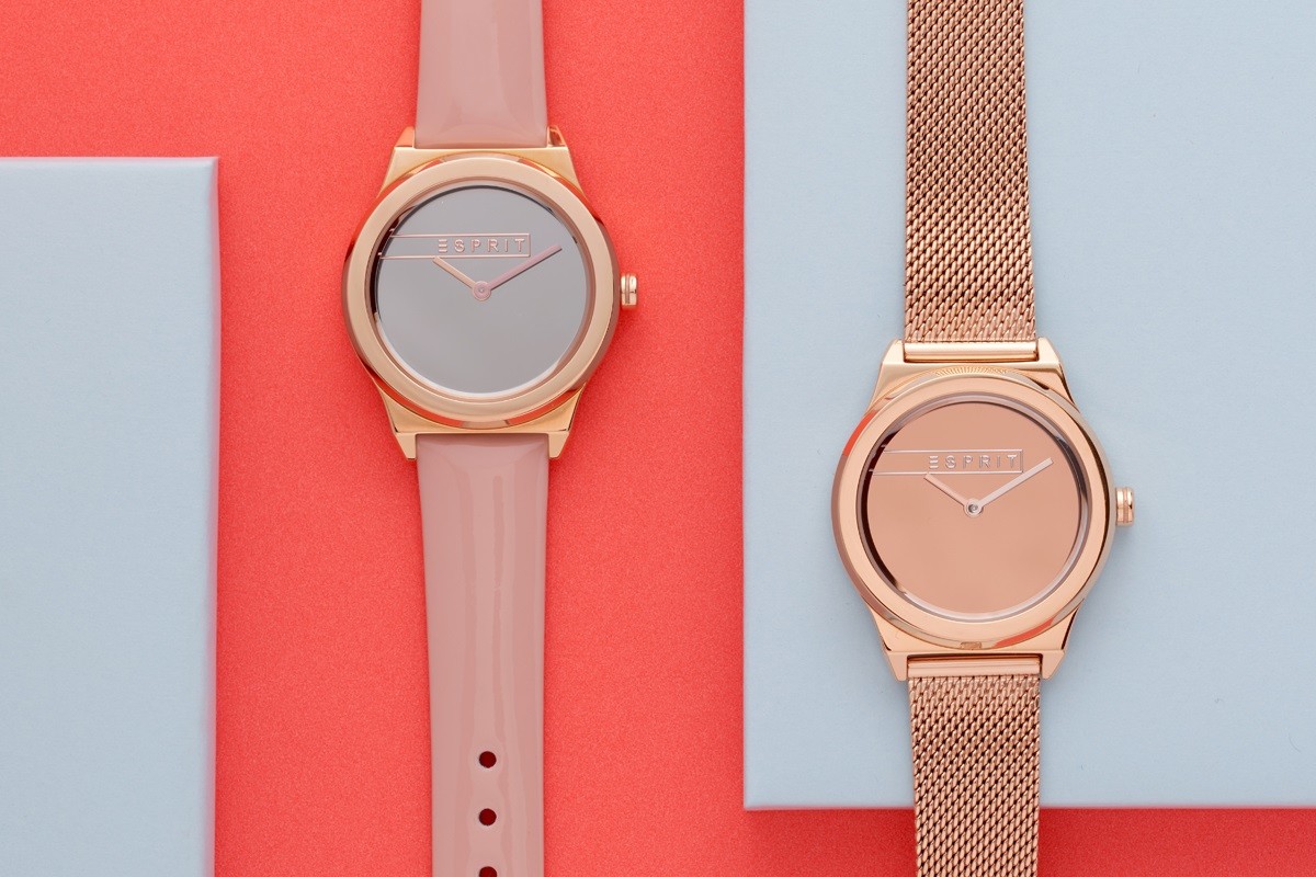 zegarki damskie firmy Esprit różowe złoto