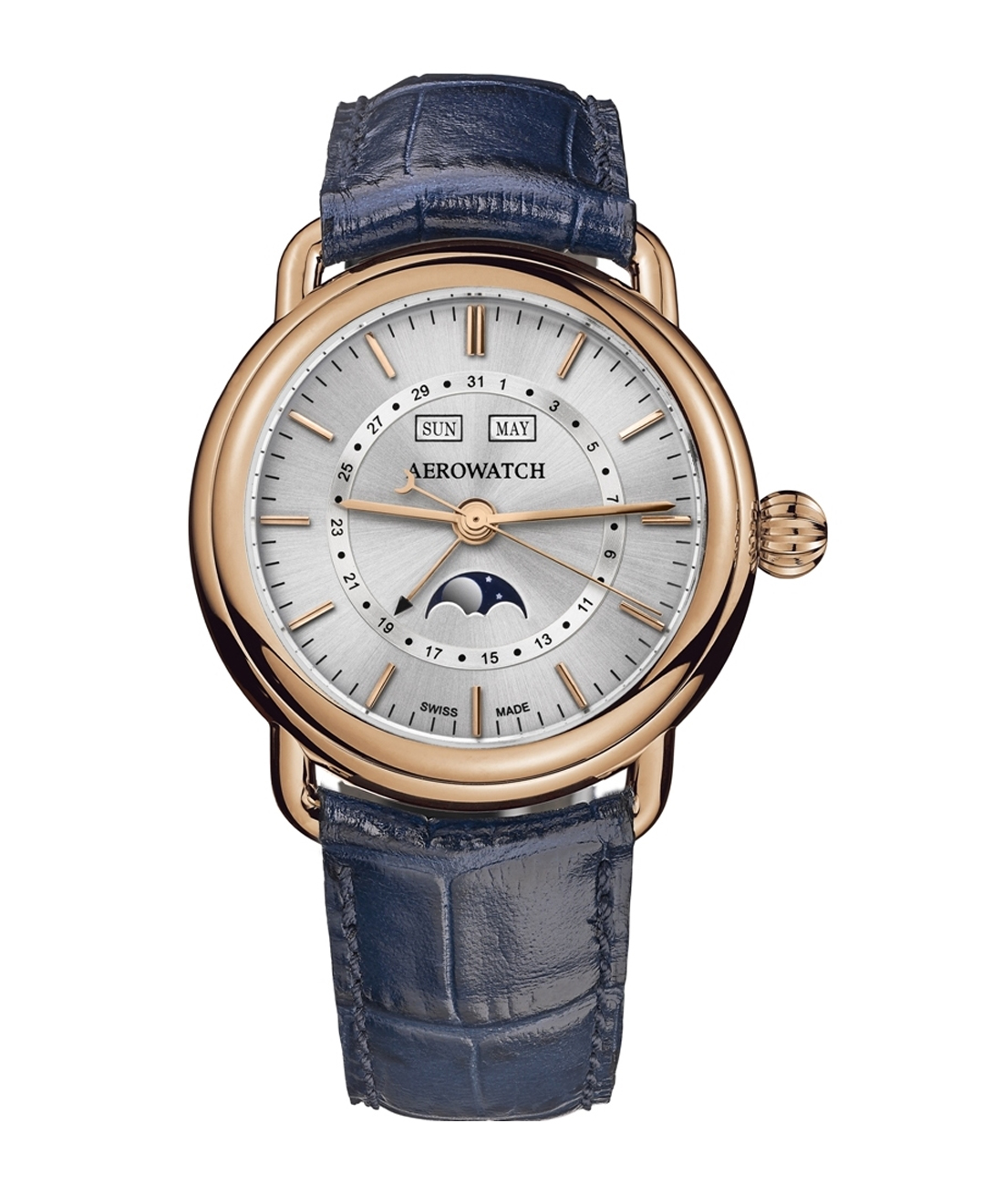 Aerowatch 1942 Moon Phases 75970-RO02