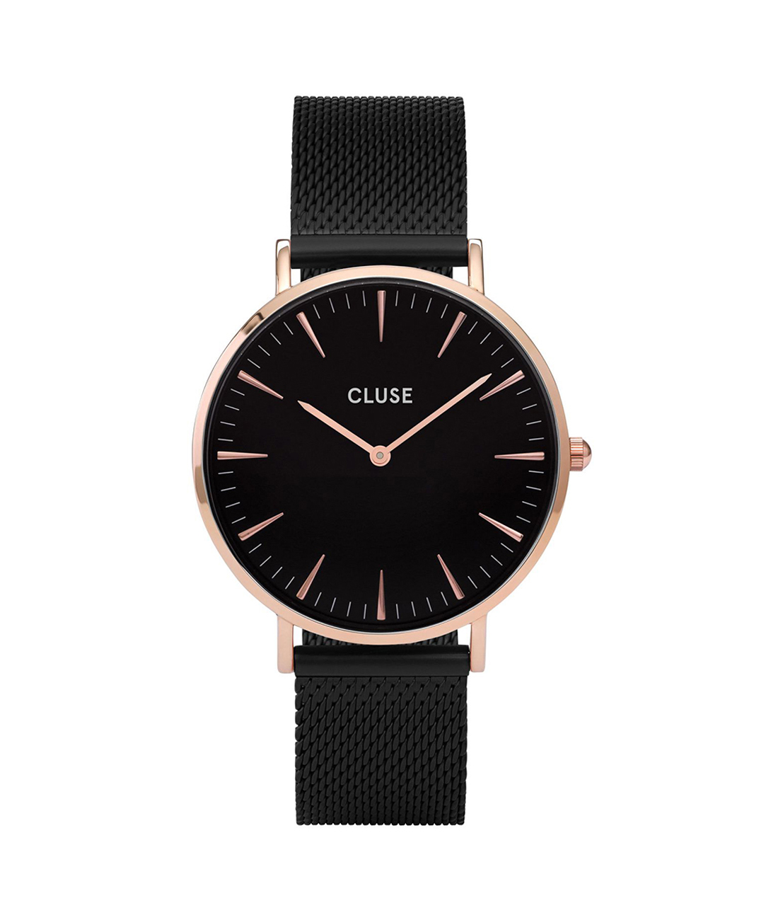 Cluse La Bohème Mesh Rose Gold Black Black CW0101201010 (CL18034)