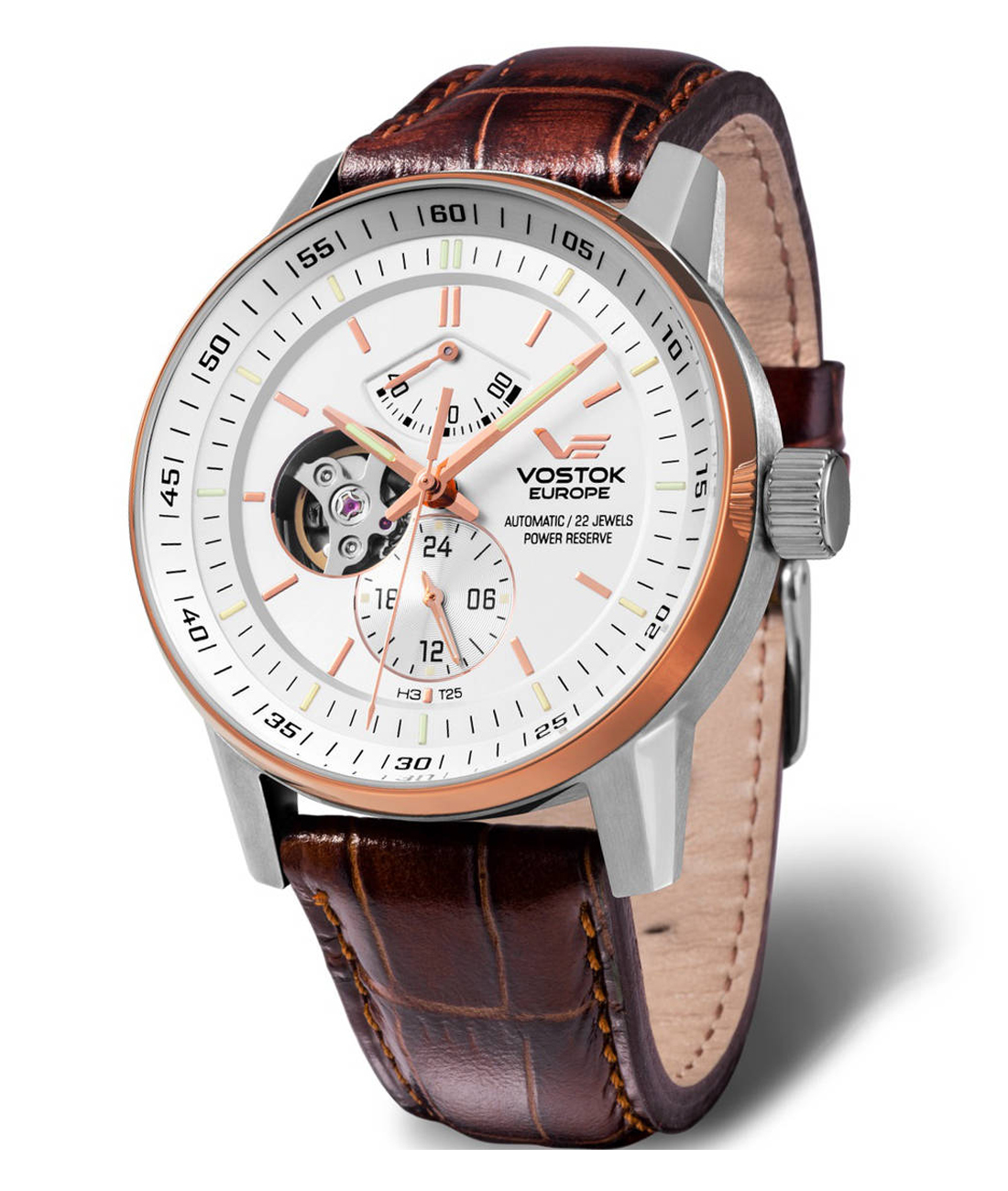 Vostok Europe Limousine Power Reserve Open Heart YN84-565E550