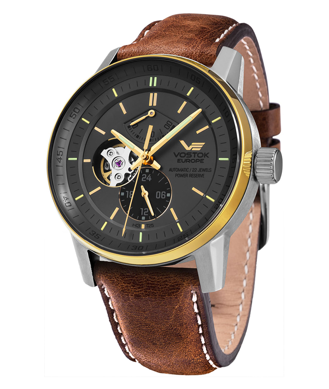 Vostok Europe Limousine Power Reserve Open Heart YN84-565E551