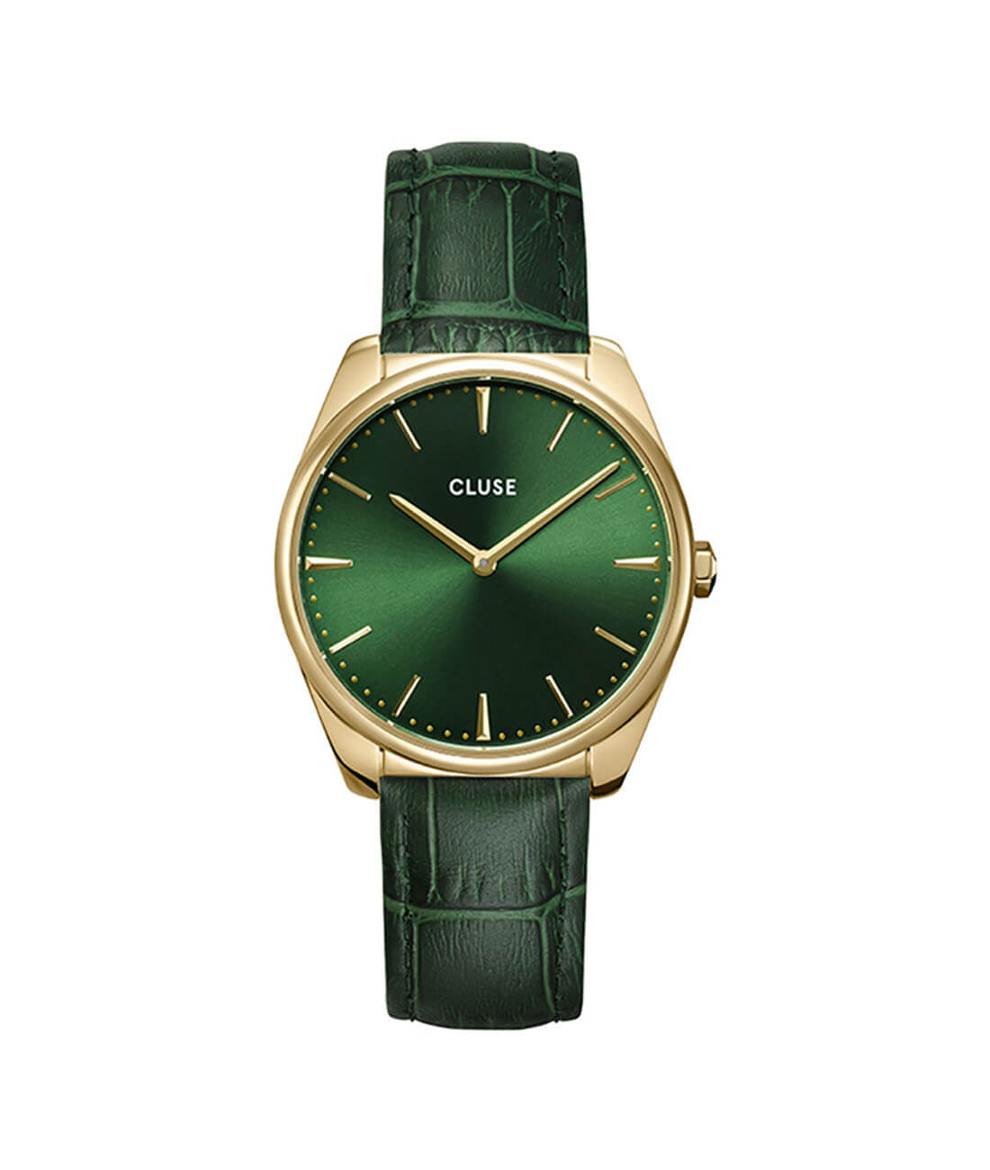 CLUSE Gold Forest Green Croco CW0101212006
