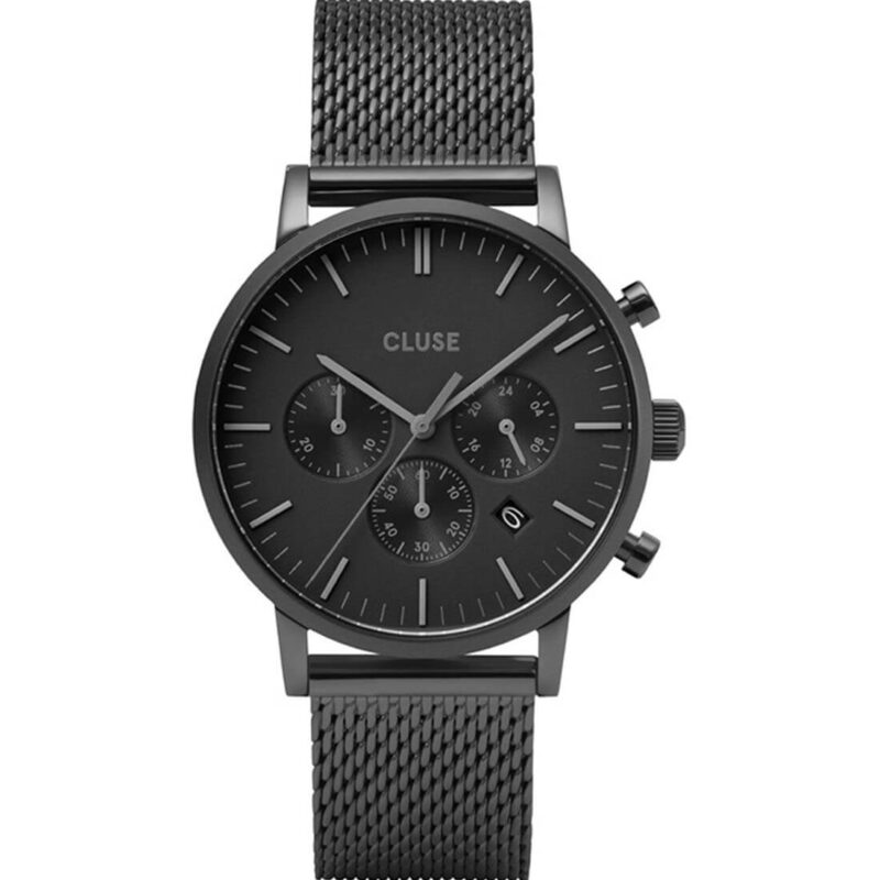 CLUSE Aravis Chrono Mesh Black, Black/Black CW0101502007