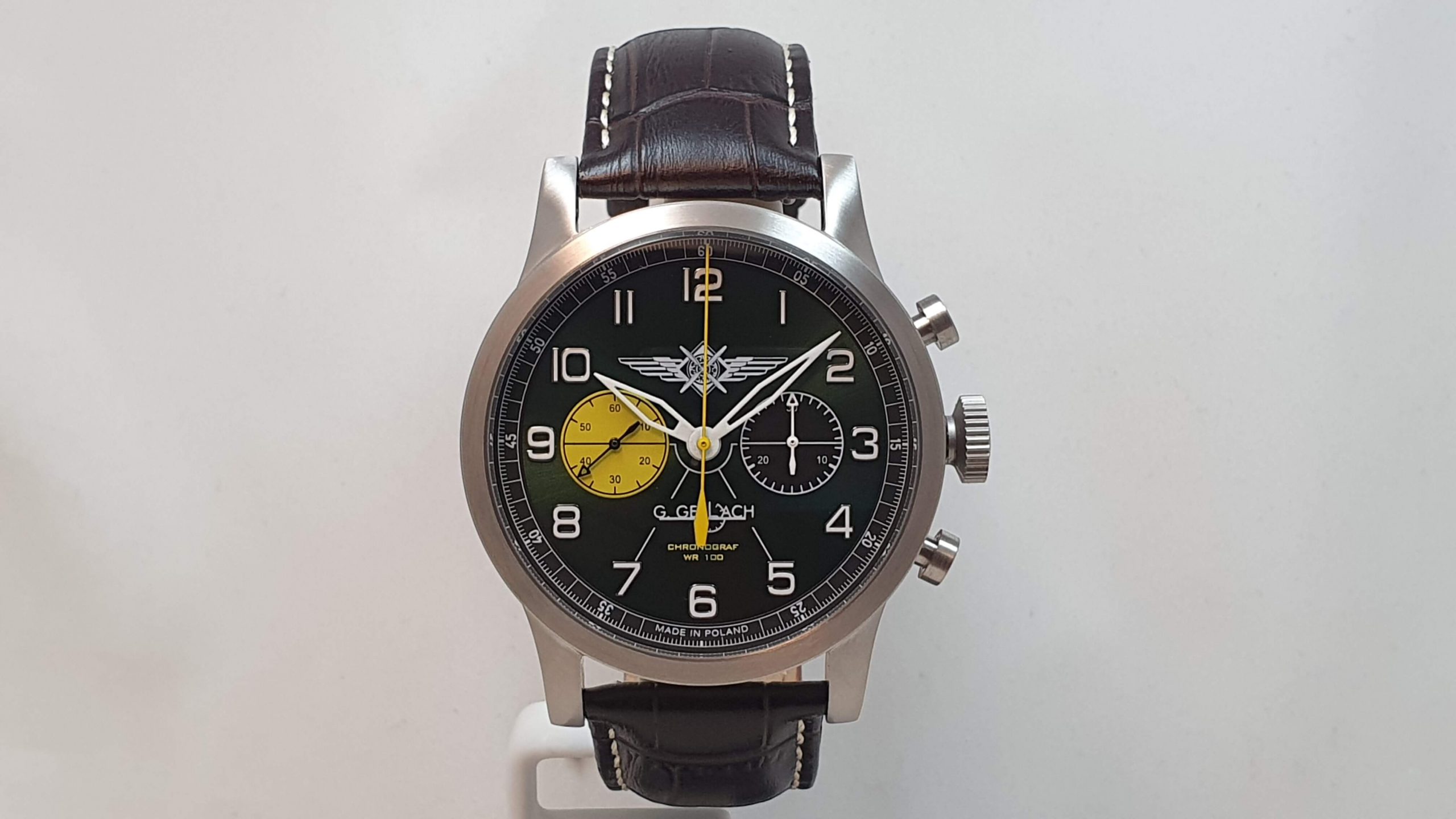 Gerlach Pilot Chronograf Zielony