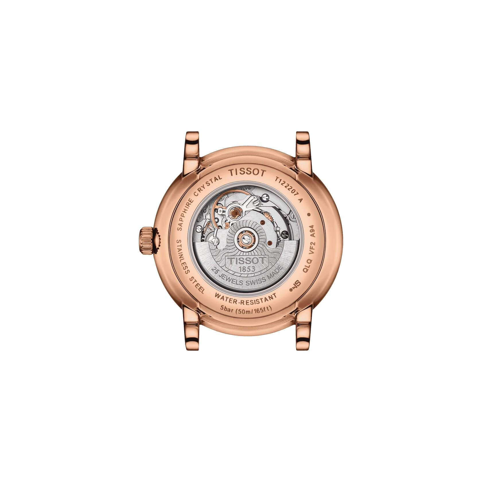 mechanizm i dekiel zegarka damskiego Tissot Carson Premium Lady