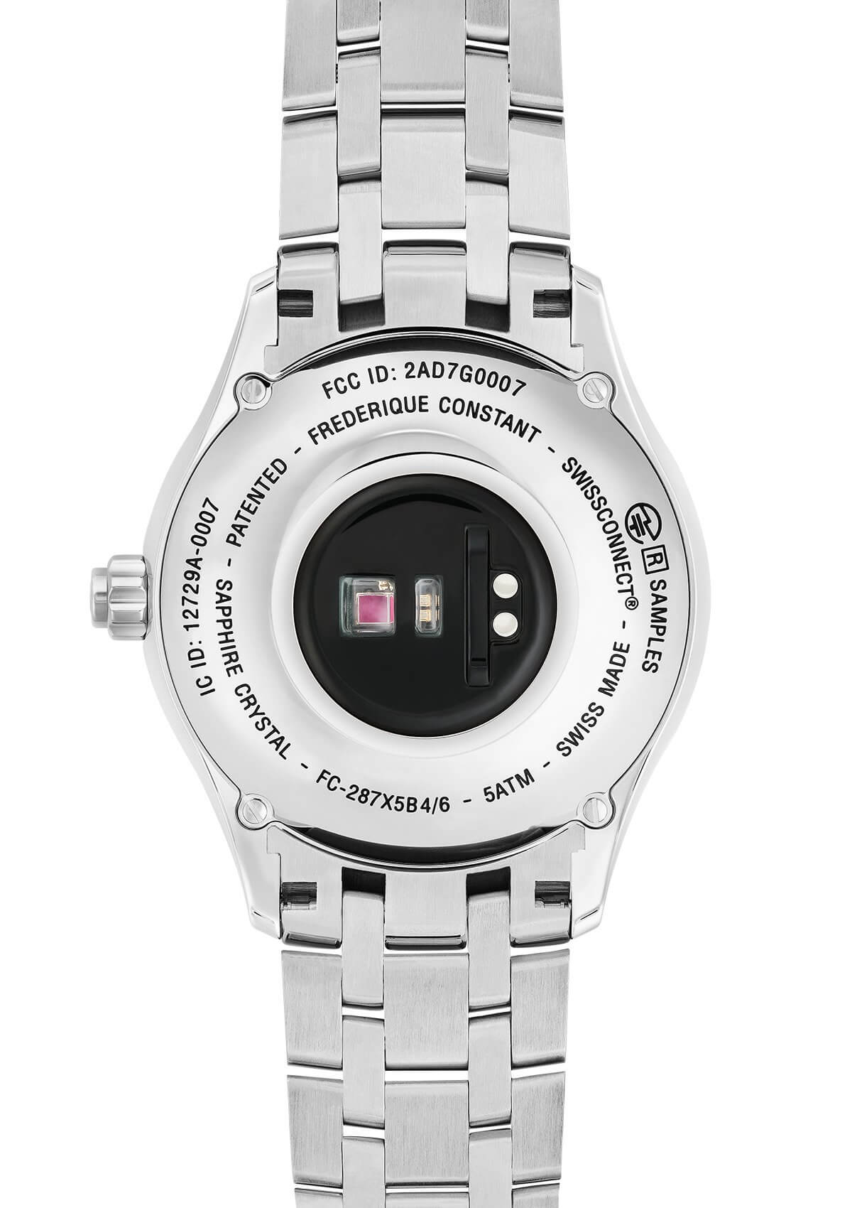 dekiel zegarka Frederique Constant Vitality Hybrid Smartwatch na bransolecie