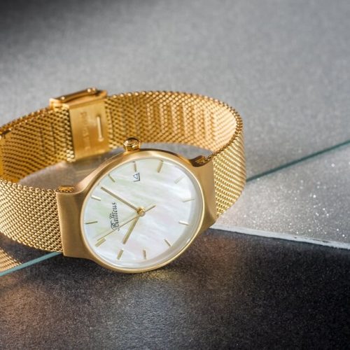 zegarek damski Balticus Sky na bransolecie złotej