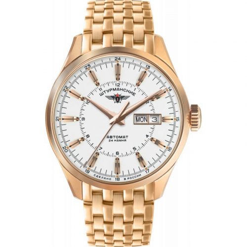 zegarek rosyjski szturmanskie Sputnik na bransolecie złotej