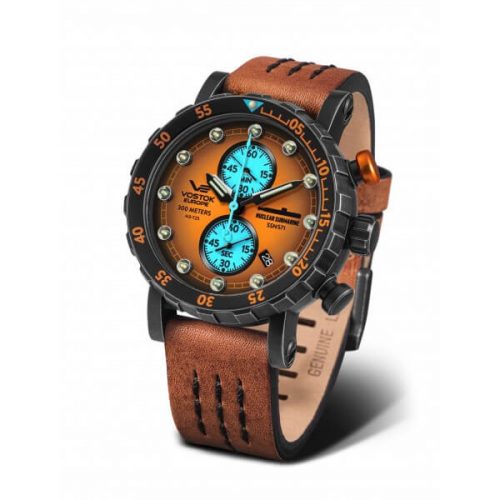 zegarek męski Vostok Europe SSN-571 Nuclear Submarine na pasku skórzanym