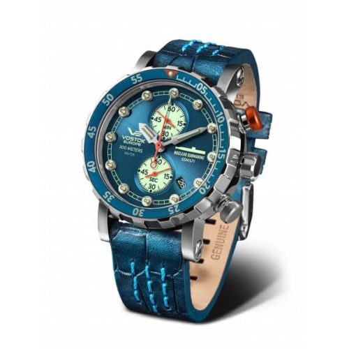 zegarek męski Vostok Europe SSN-571 Nuclear Submarine na pasku skórzanym