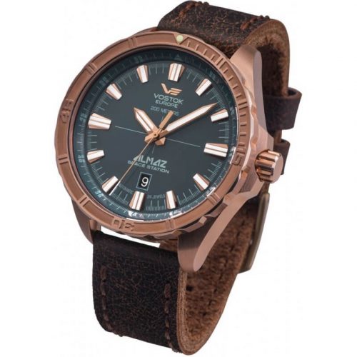 zegarek męski Vostok Europe Almaz Space Station na pasku skórzanym