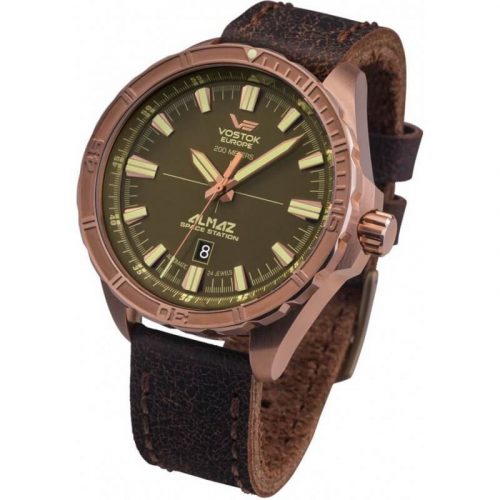 zegarek męski Vostok Europe Almaz Space Station na pasku skórzanym