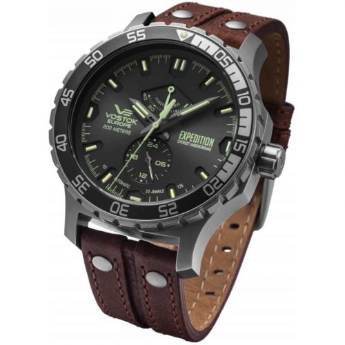 zegarek męski Vostok Europe Expedition Everest Underground na pasku skórzanym