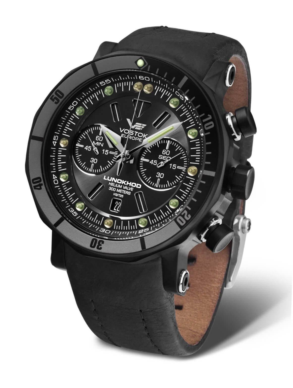 zegarek męski Vostok Europe Lunokhod na pasku skórzanym