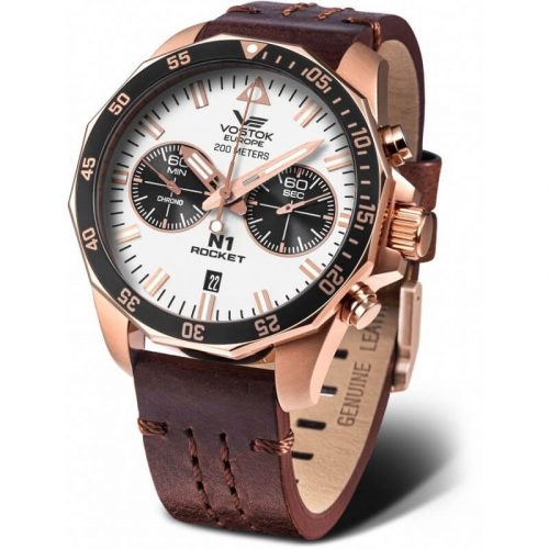 zegarek męski Vostok Europe Rocket N-1 na pasku skórzanym
