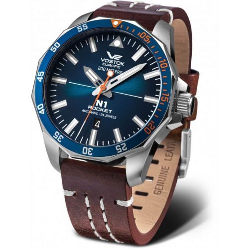 zegarek męski Vostok Europe Rocket N-1 na pasku skórzanym