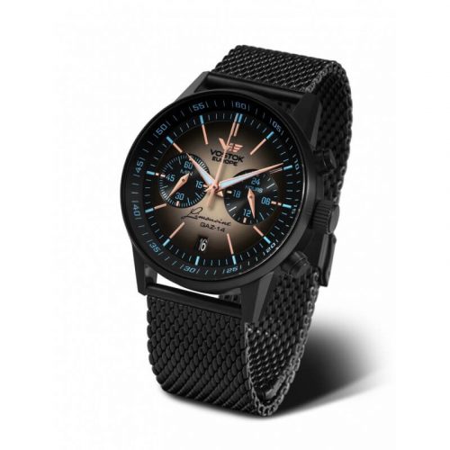 zegarek męski Vostok Europe gaz-14 limousine na bransolecie czarnej