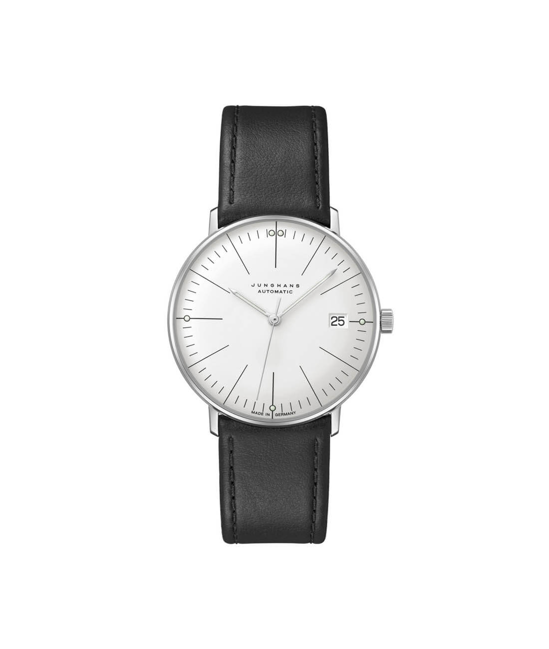 zegarek Junghans na czarnym pasku