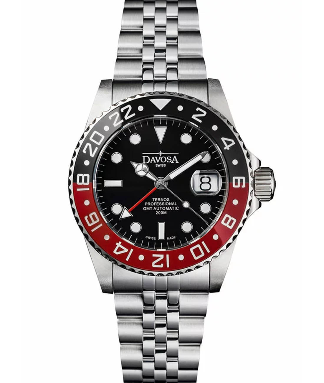 zegarek nurkowy davosa na bransolecie z dodatkową wskazówką