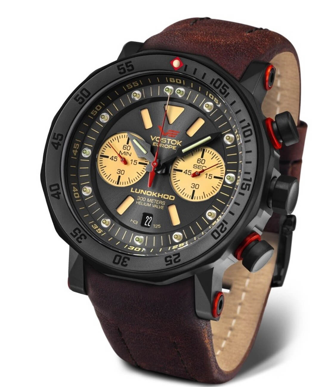 Vostok Europe LUNOKHOD 2 CHRONO BLACK 6S21-620C629