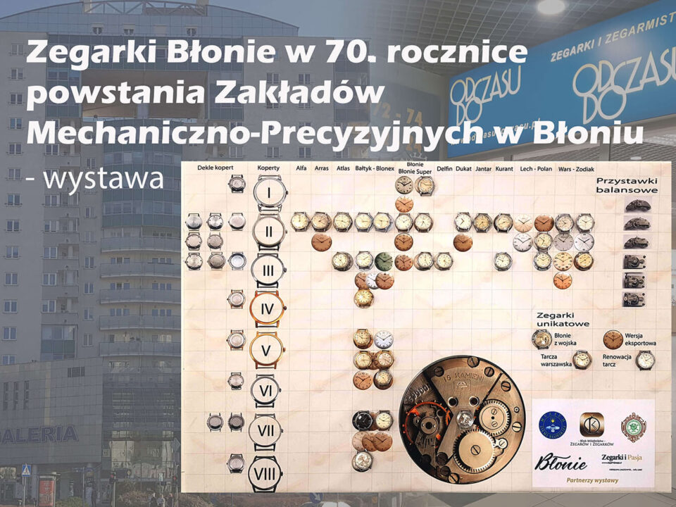 Zegarki Błonie w 70. rocznicę powstania Zakładów Mechaniczno-Precyzyjnych w Błoniu - wystawa