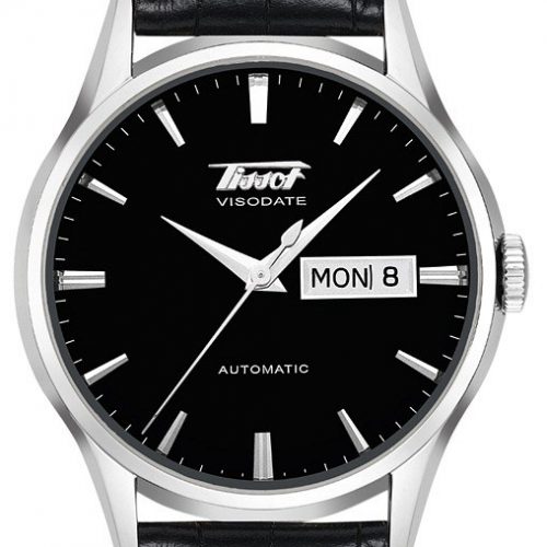 Zegarek Tissot Heritage Visodate czarny, automatyczny, czarny pasek