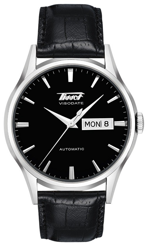 Zegarek Tissot Heritage Visodate czarny, automatyczny, czarny pasek