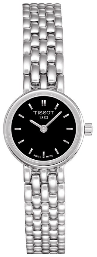 Zegarek Tissot T-Lady Lovely, damski, czarna tarcza, bransoletka
