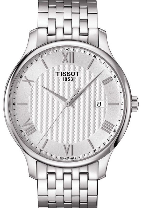 Zegarek Tissot T-Classic Tradition biała tarcza, bransoleta