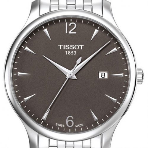 Zegarek Tissot T-Tradition, brązowa tarcza, bransoleta
