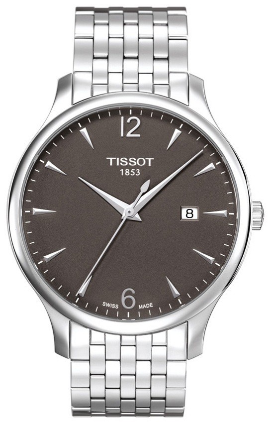 Zegarek Tissot T-Tradition, brązowa tarcza, bransoleta