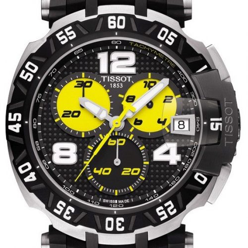 Zegarek Tissot T-Race Thomas Luthi 2015 czarno-żółty, sportowy ze stoperem