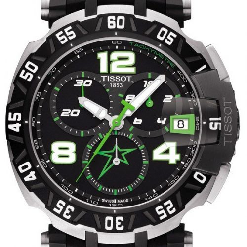 Zegarek Tissot Special Collections T-Race Nicky Hayden, czarno-zielony, sportowy ze stoperem