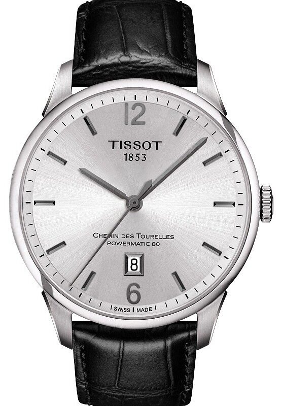 Zegarek Tissot T-Classic Chemin des Tourlles, biały, automatyczny