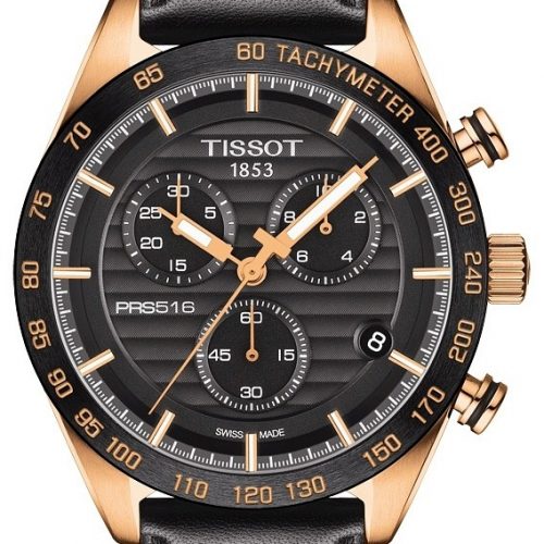Zegarek Tissot T-Sport PRS czarno-złoty, stoper, datownik