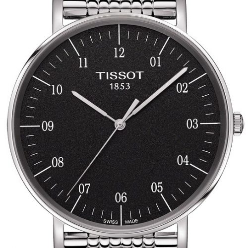 Zegarek Tissot T-Classic Everytime, czarna tarcza, bransoleta
