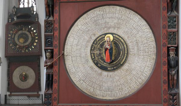 Zegar Hansa Duringera w Kościele Mariackim w Gdańsku.