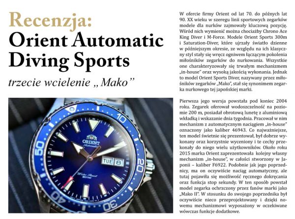 Orient Automatic w Zegarki i Pasja