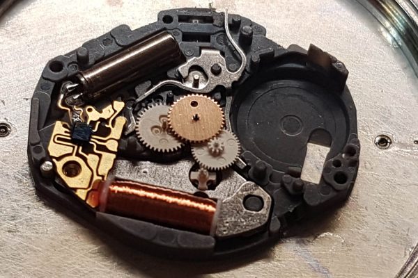 Przekładnia zliczająca zegarka elektronicznego