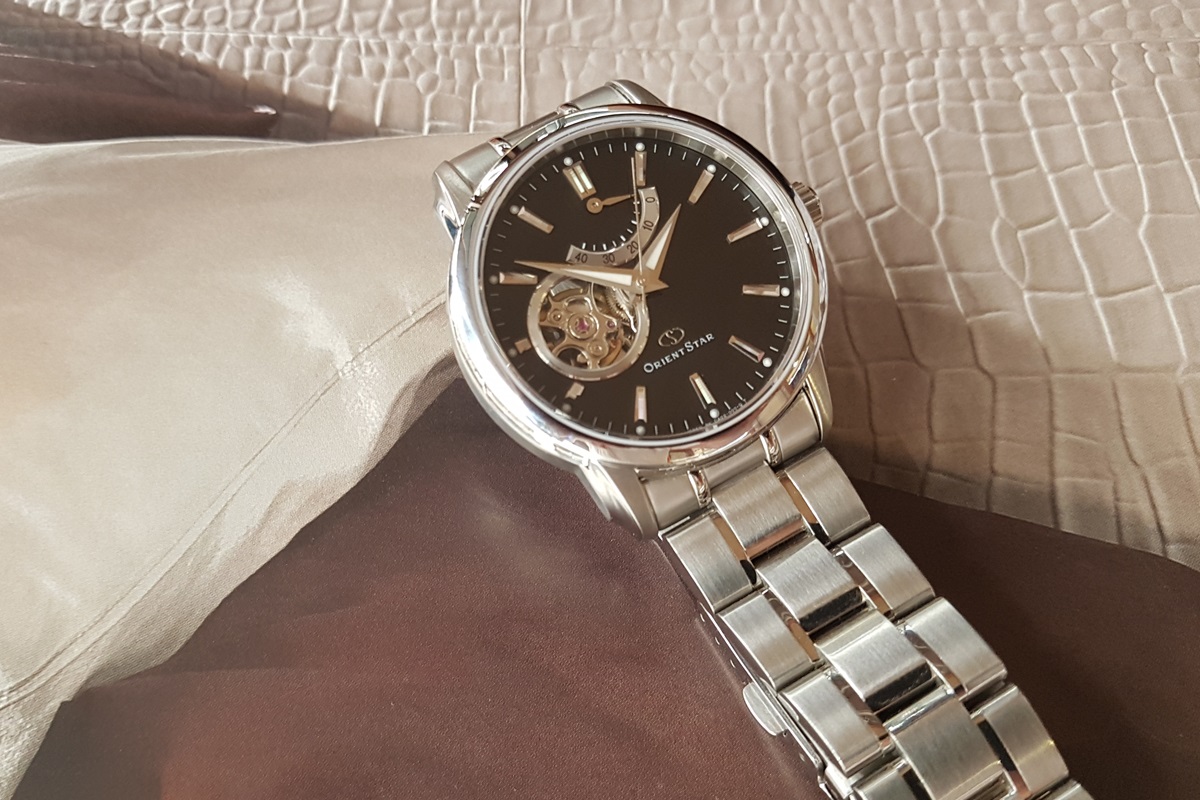 Zegarek Orient Star Semi Sceleton na bransolecie stalowej