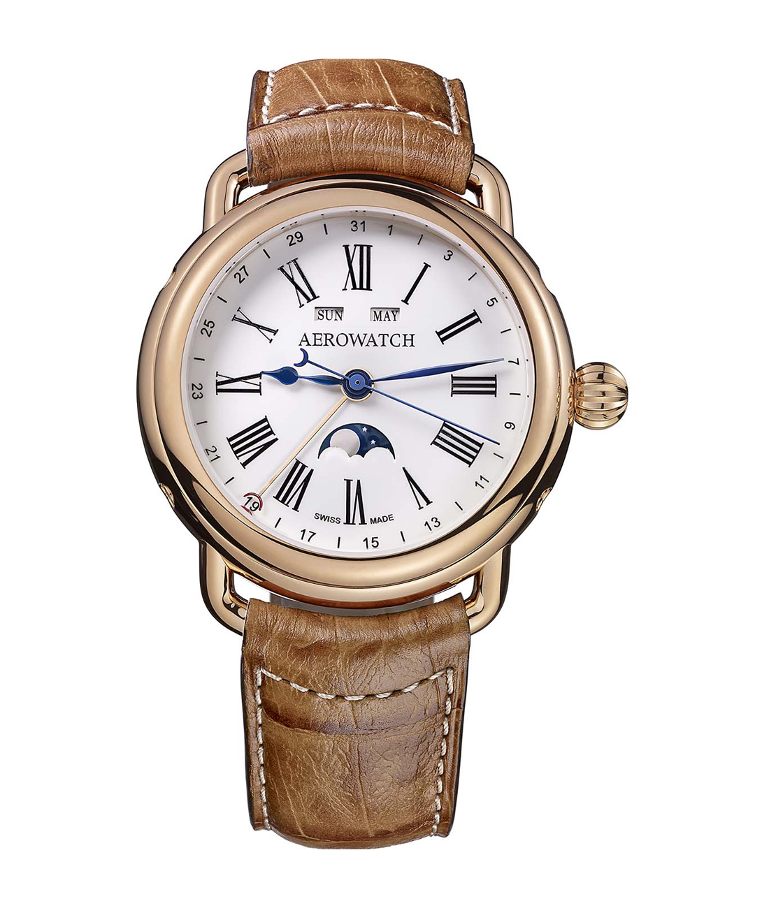 Aerowatch 1942 Moon Phases 75970-RO01