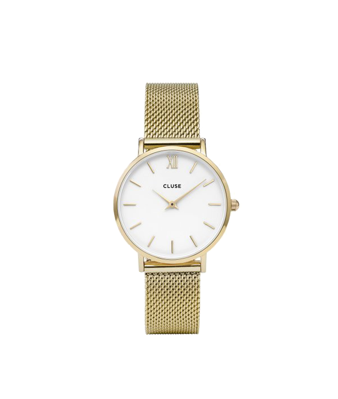 Cluse Minuit Mesh Gold White CW0101203007 (CL30010)