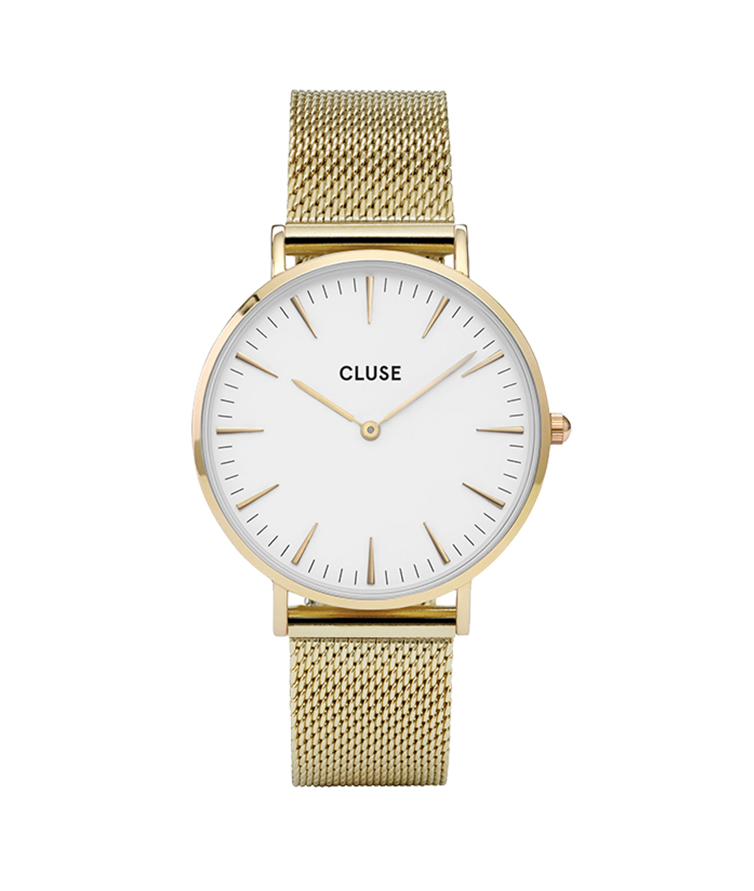 Cluse La Bohème Mesh Gold White CL18109