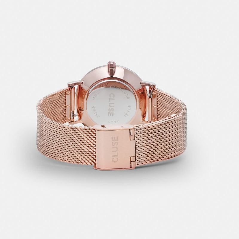 Cluse Minuit Mesh Rose Gold Black CW0101203003 (CL30016) - obrazek 4