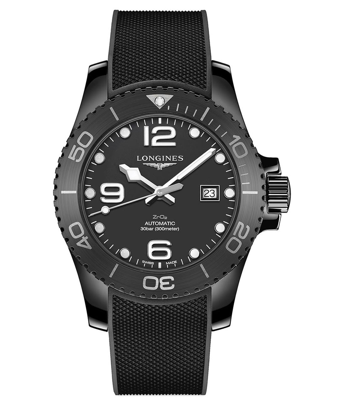 Longines HydroConquest Ceramic All-Black L3.784.4.56.9